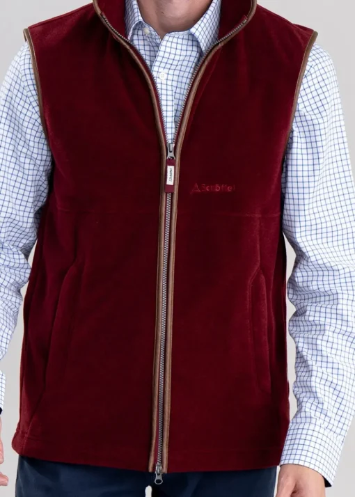 Oakham Fleece Gilet - Claret