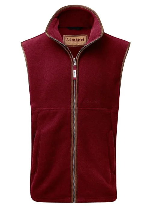 Oakham Fleece Gilet - Claret