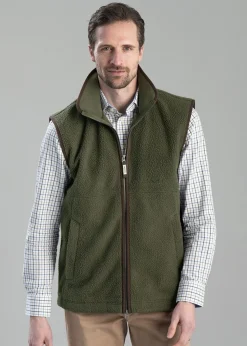 Oakham Retro Fleece Gilet - Woodland