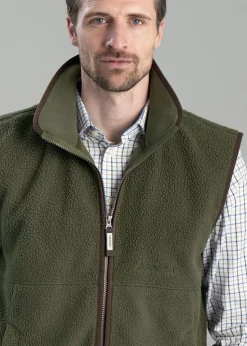 Oakham Retro Fleece Gilet - Woodland