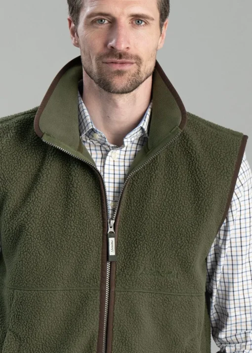 Oakham Retro Fleece Gilet - Woodland