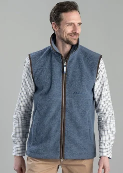 Oakham Retro Fleece Gilet - Vintage Navy