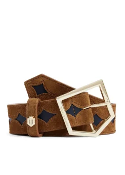 Ohio Belt - Tan and Navy Leather