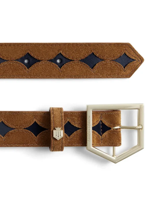 Ohio Belt - Tan and Navy Leather