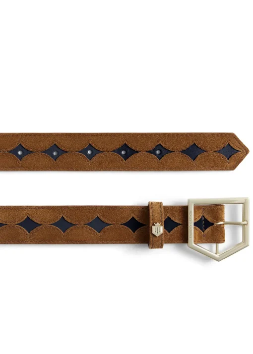 Ohio Belt - Tan and Navy Leather