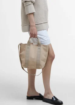 Olivia Bucket Tote Bag - Light Sand