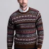 Ollaberry Crew Neck - Coffee Fairisle