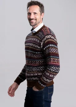 Ollaberry Crew Neck - Coffee Fairisle