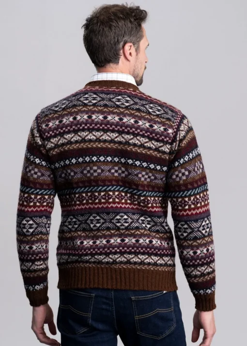 Ollaberry Crew Neck - Coffee Fairisle