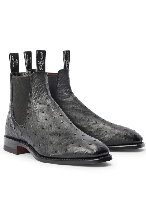 Ostrich Boots - Black