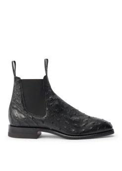 Ostrich Boots - Black