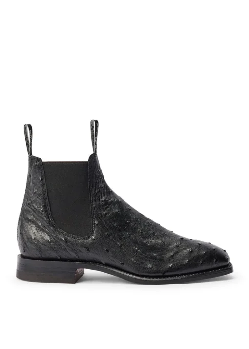 Ostrich Boots - Black
