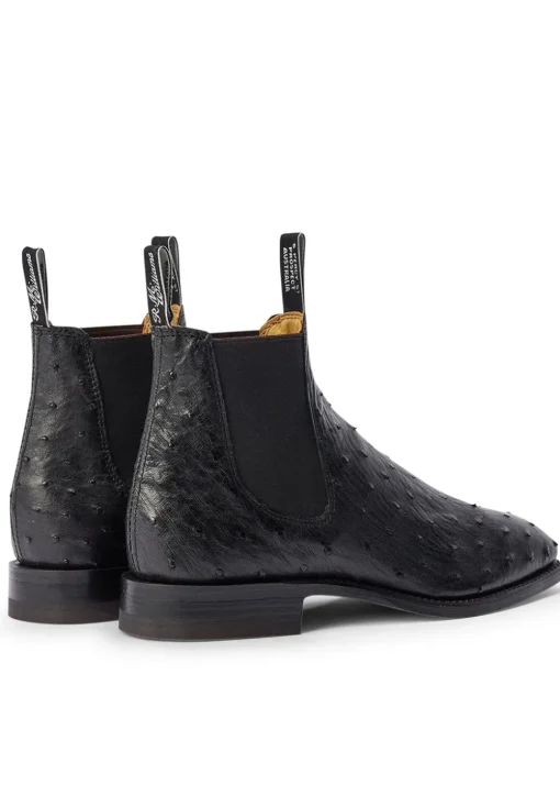 Ostrich Boots - Black
