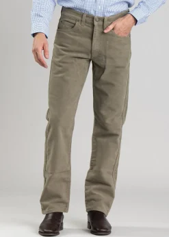 Overseer Luxury Moleskin Jeans - Lovat