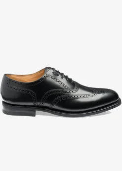 302 Oxford Brogue Shoes - Black Polished
