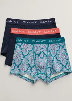 Paisley Print Trunks 3-Pack - Ocean Turquoise