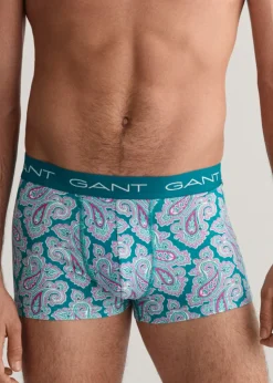 Paisley Print Trunks 3-Pack - Ocean Turquoise