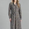 Paisley Shirt Dress - Persian Blue