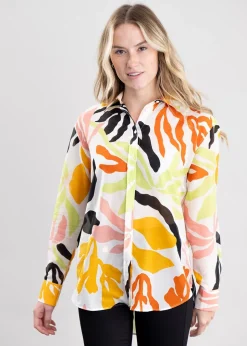 Palm Cotton Silk Shirt - Medal Yellow