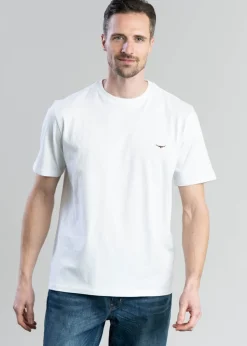Parson T-Shirt - White and Chestnut