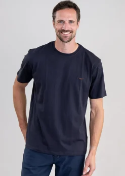 Parson T-Shirt - Navy and Chestnut