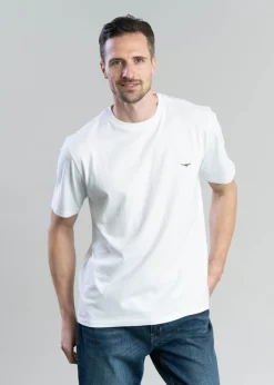 Parson T-Shirt - White and Chestnut