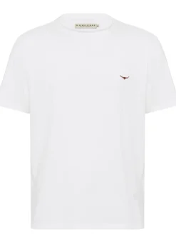Parson T-Shirt - White and Chestnut