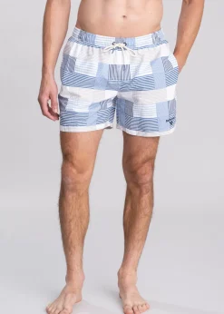 Patch Swim Shorts - Sky