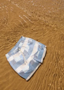 Patch Swim Shorts - Sky