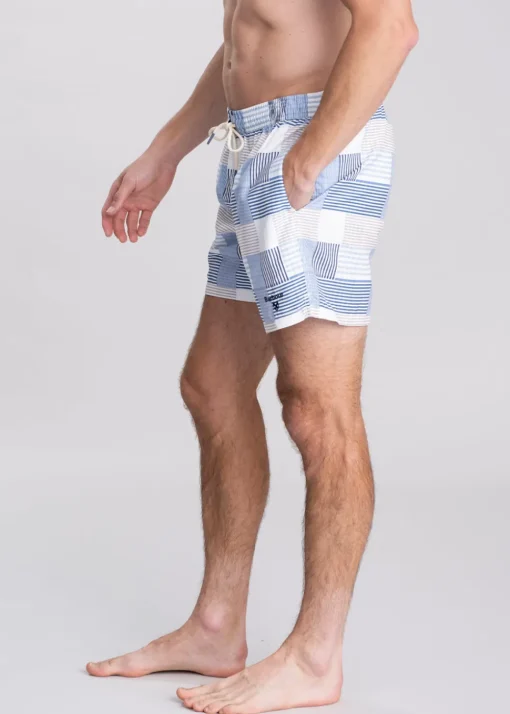 Patch Swim Shorts - Sky