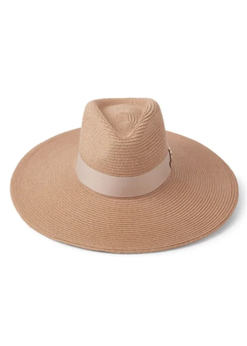 Pebmarsh Extra Wide Brim Fedora - Champagne