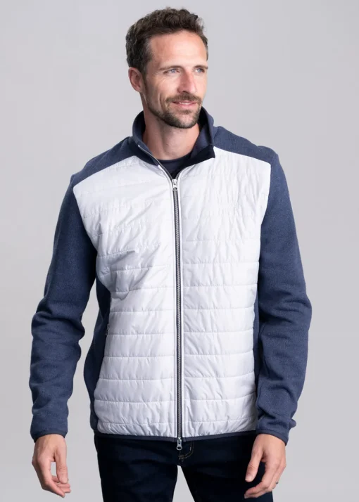 Peder Full Zip Windproof Jacket - Chambray Marble Grey