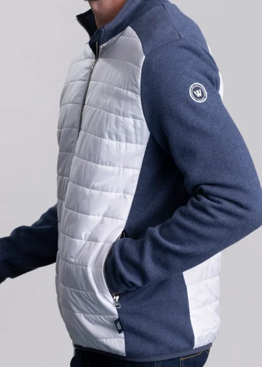 Peder Full Zip Windproof Jacket - Chambray Marble Grey