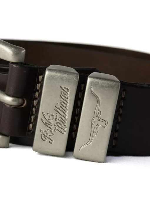 3 Piece 1.5" Silver Buckle Belt - Chestnut