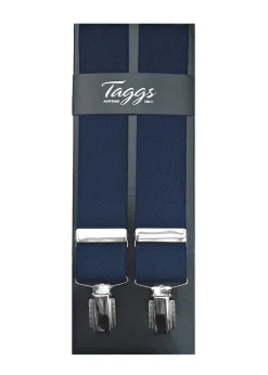 Plain Clip Braces - Navy
