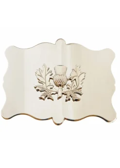 Plain Thistle Chrome Buckle