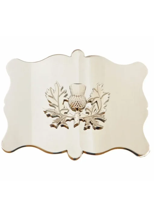 Plain Thistle Chrome Buckle