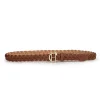 Plaited Slim Belt - Tan
