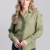 Pocklington Blouse - Oil Green