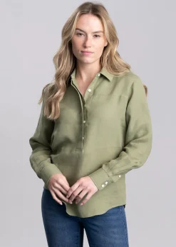 Pocklington Blouse - Oil Green