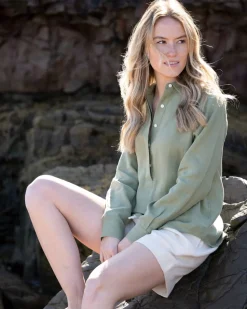 Pocklington Blouse - Oil Green