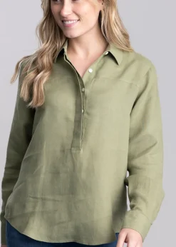 Pocklington Blouse - Oil Green
