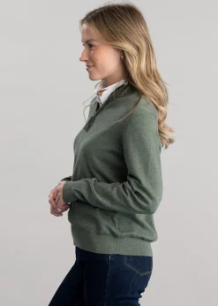 Polperro Pima 1/4 Zip - Country Green