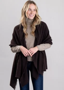Poppy Cashmere Wrap - Ebony