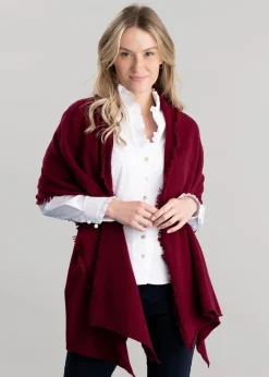 Poppy Cashmere Wrap - Claret