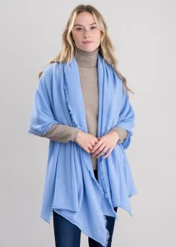 Poppy Cashmere Wrap - Hyacinth