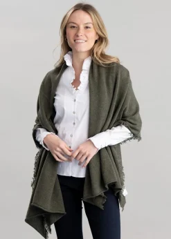 Poppy Cashmere Wrap - Loden Mix