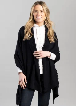 Poppy Cashmere Wrap - Navy