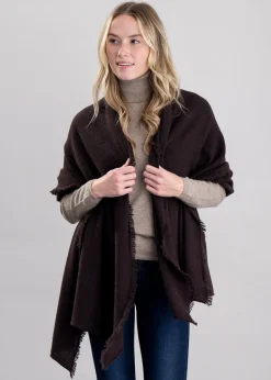 Poppy Cashmere Wrap - Ebony