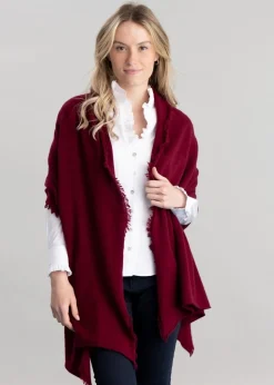 Poppy Cashmere Wrap - Claret